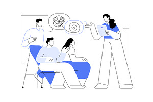 Group therapy isolated cartoon, a Person Illustration by Visual Generation