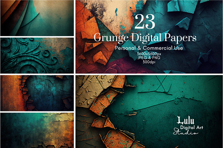 Grunge Digital Papers-23