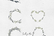 Leaves and watercolor shapes, a Decorative Illustration by Maria's little shop (Thumbnail 5 of 10)