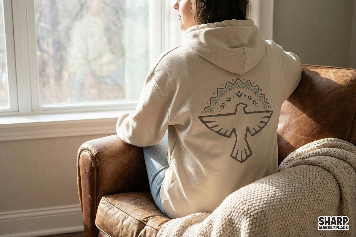 Boho Tribal Bird PNG, Thunderbird, an Illustration by SharpMarketplace (Photo 3 of 4)