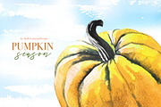 Watercolor Pumpkin Season Clipart, a Seasonal Illustration by ArtCreationsDesign (Thumbnail 15 of 22)