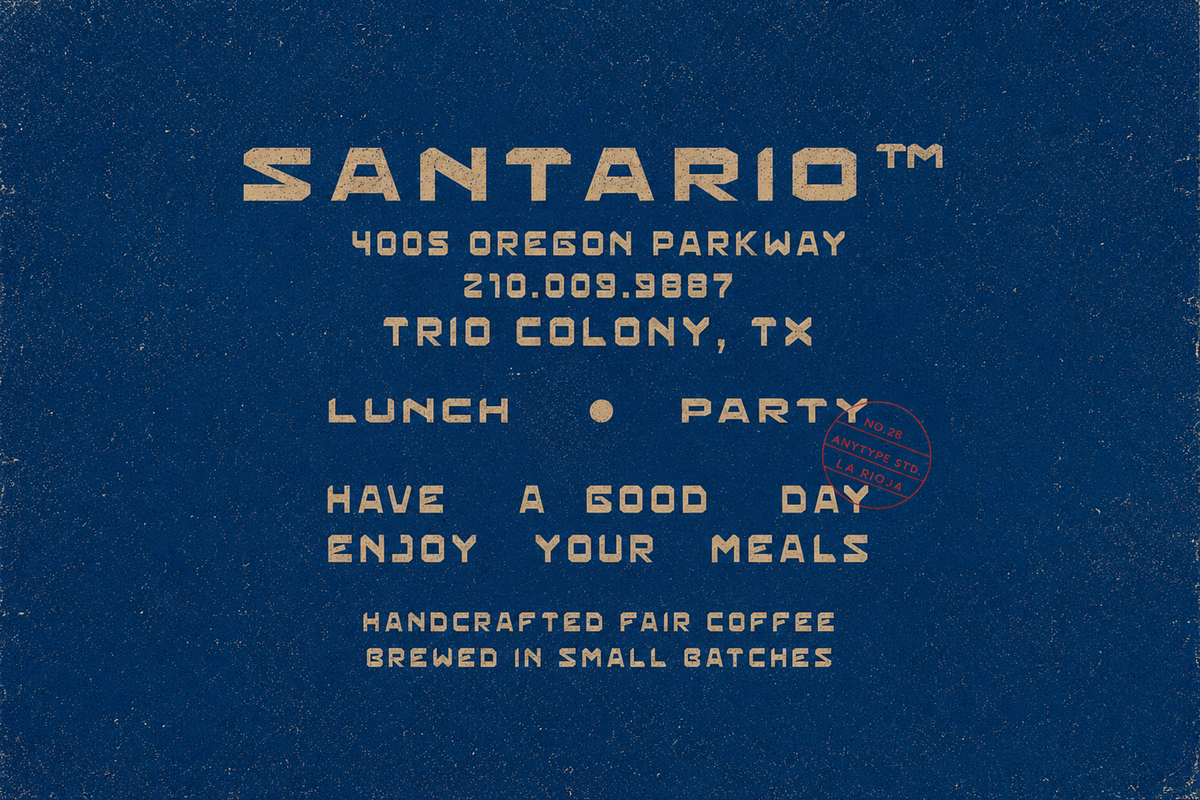 La Rioja — Retro Display Typeface, a Sans Serif Font by Any-Type® Foundry (Photo 2 of 9)