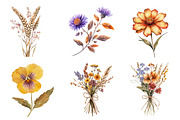 Autumn Wildflowers Clipart, an Illustration by CreationArt (Thumbnail 4 of 5)