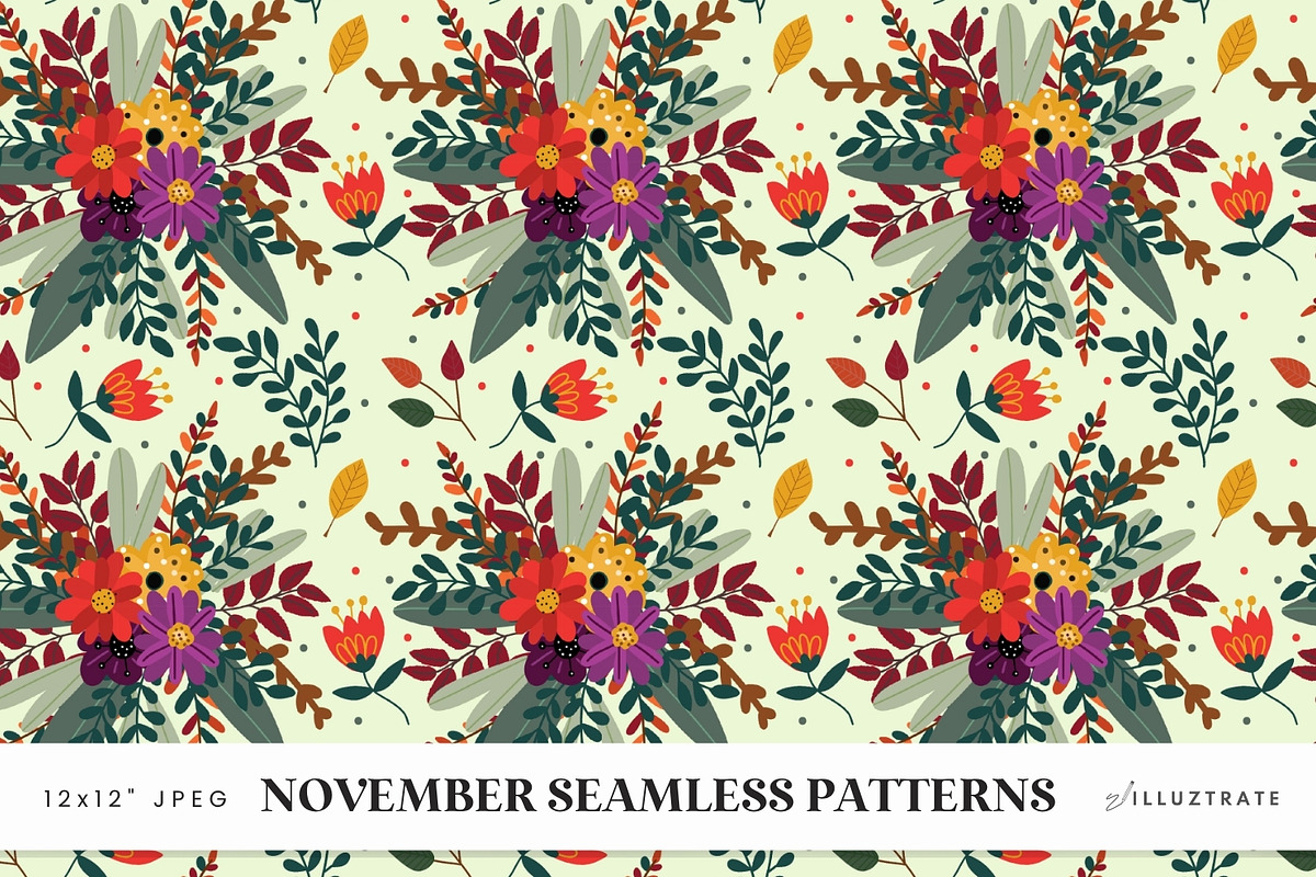Cosy Autumn Seamless Papers, a Pattern Graphic by illuztrate (Photo 3 of 5)