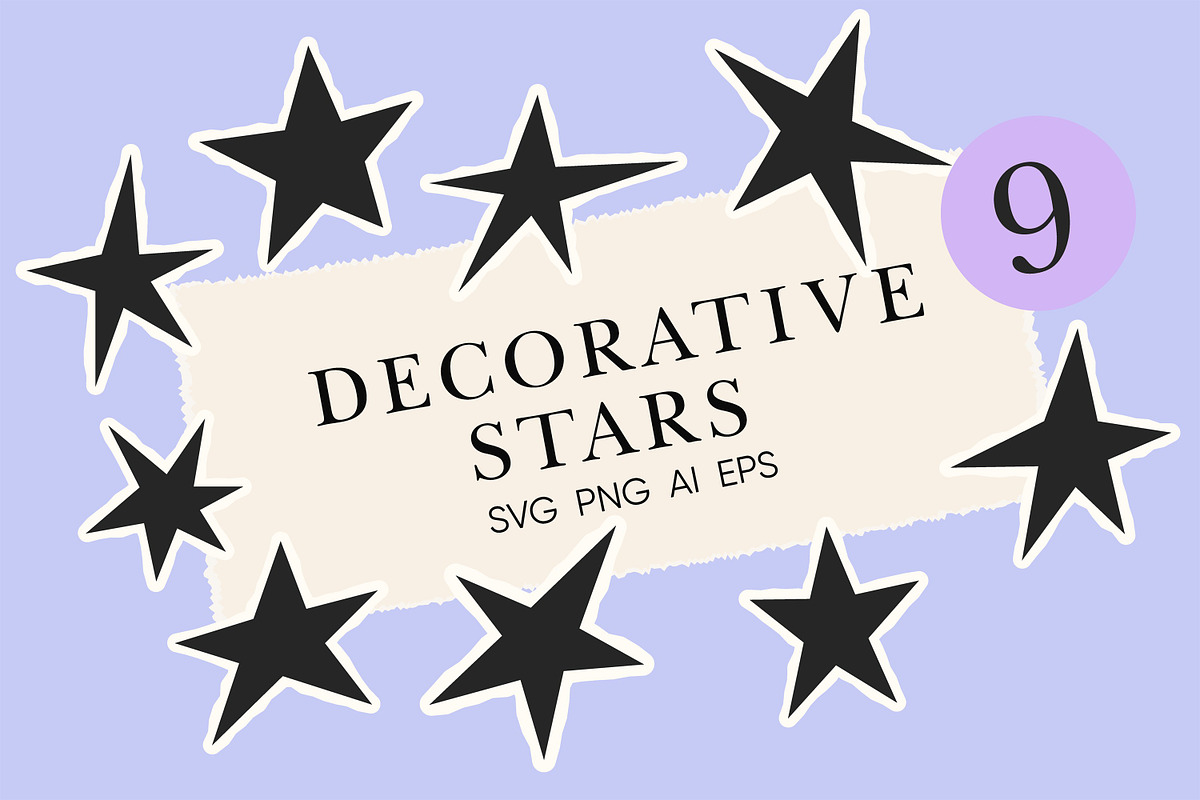 Torn Edge Collage Stars, an Object Illustration by Bielousova Art (Photo 1 of 3)