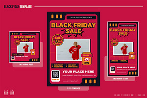 Retro Black Friday Sale Template, a Print Template by NOX Labs