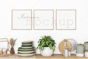 Kitchen Mockup PSD JPG PNG, a Print Template by Mockup Shop