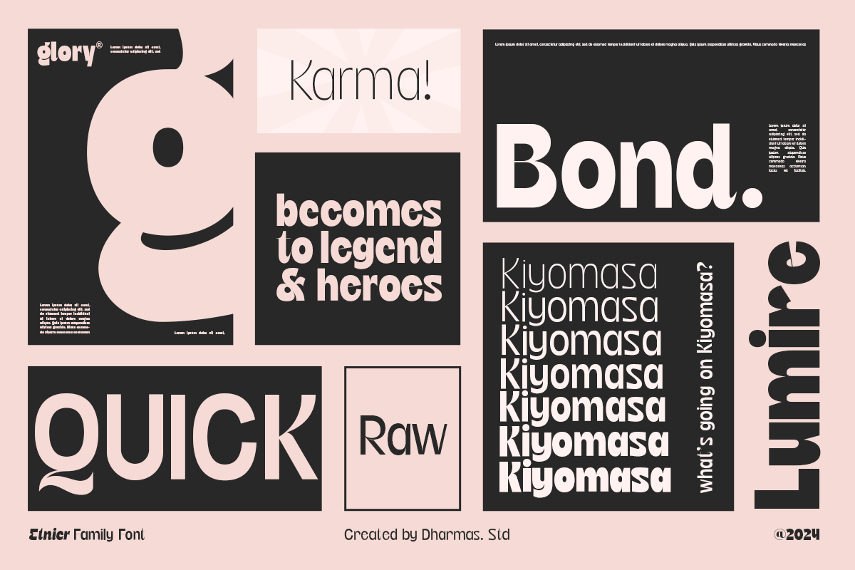 Etnier - 14 Modern Family, a Sans Serif Font by Dharmas Foundry (Photo 4 of 17)