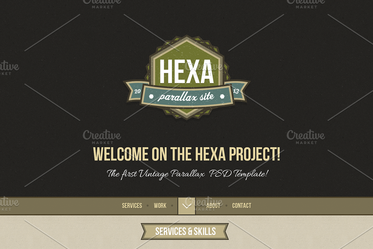 Hexa - Vintage Portfolio Template, a Websites & App Template by Graphic Boutique (Photo 5 of 5)