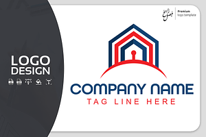 Home Secure Logo Template