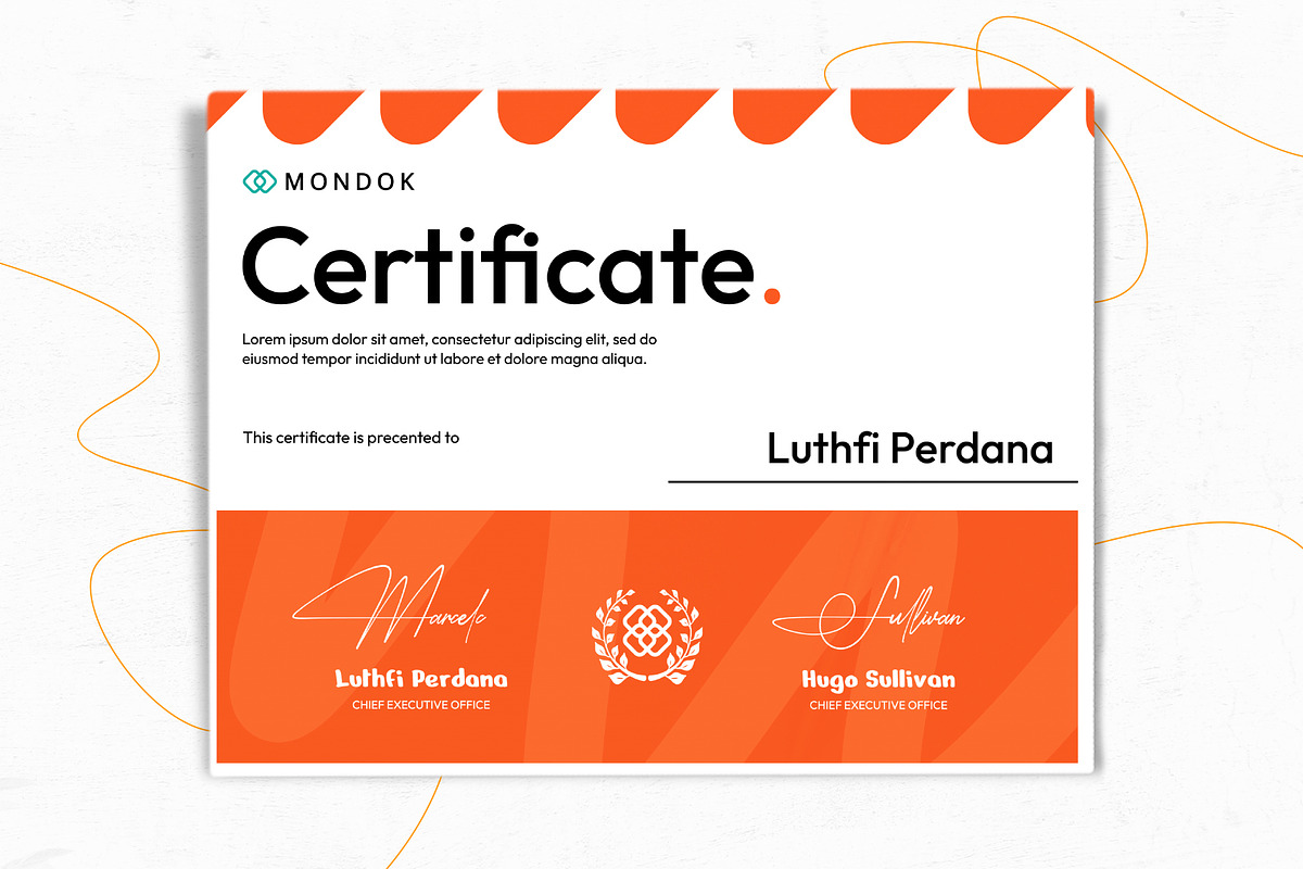 Certificate - Mondok 2, a Print Template by Themes Awesome (Photo 2 of 3)