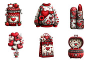 Watercolor Valentine Clipart, an Illustration by CreationArt (Thumbnail 3 of 4)