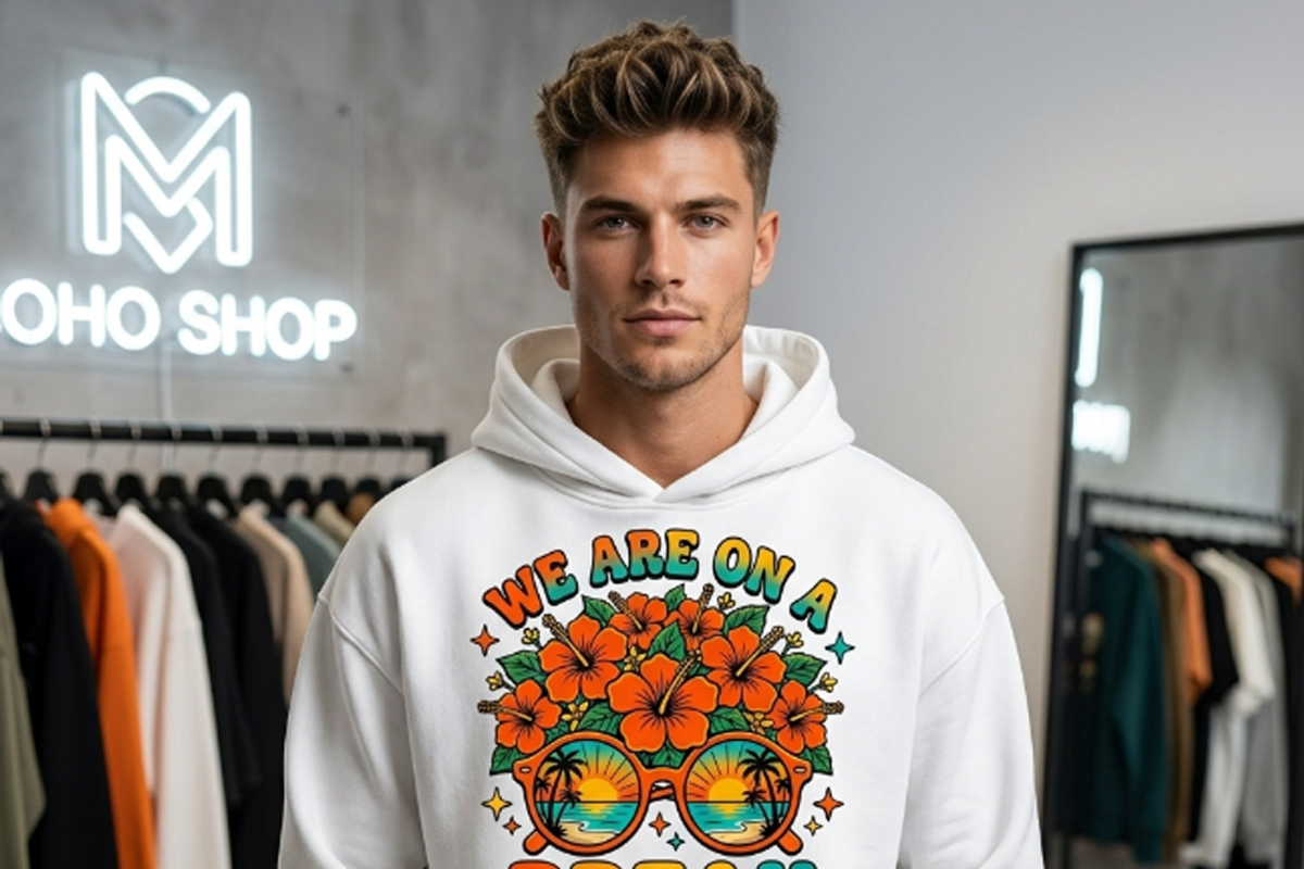 We Are On A Break Summer Design, a Shirt Mockup by Vector Stall (Photo 3 of 8)