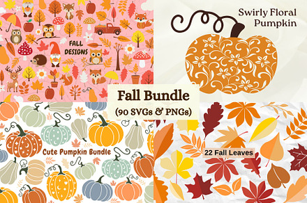 Fall Clipart Bundle (90 SVGs & PNGs)