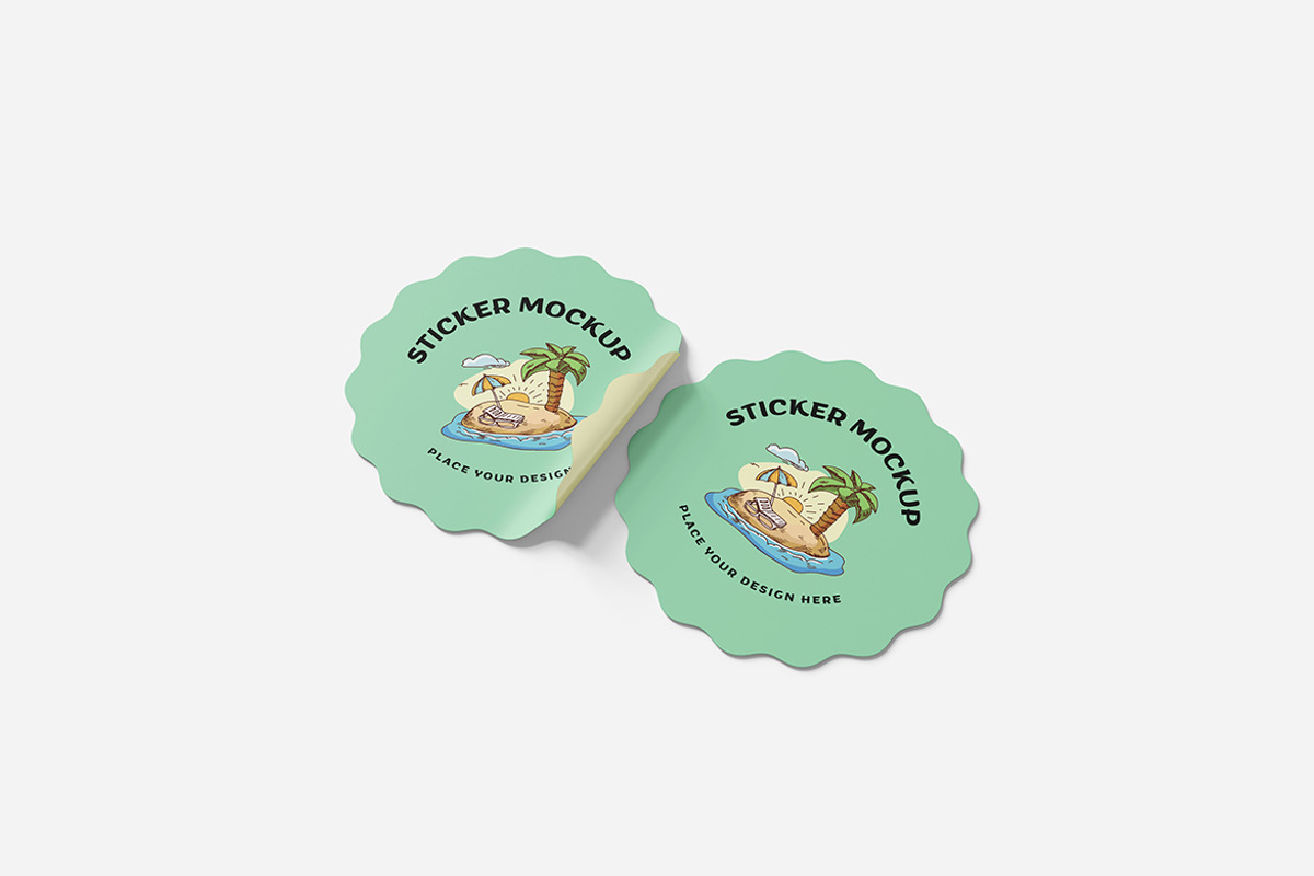 Sticker Mockup, a Product Mockup by Indah (Photo 5 of 6)