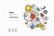 Fruit illustrations, an Illustration by adehoidar (Thumbnail 1 of 5)