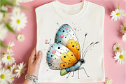Whimsical Easter Butterfly Clipart, an Illustration by Libby Wishes (Thumbnail 8 of 17)