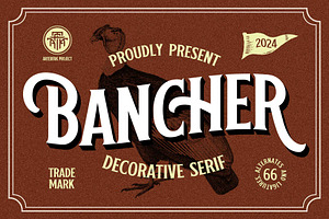 Bancher - Vintage Typeface, a Serif Font by Arterfak Project