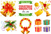 Christmas Objects Themes, a Decorative Illustration by TAlex (Thumbnail 1 of 6)