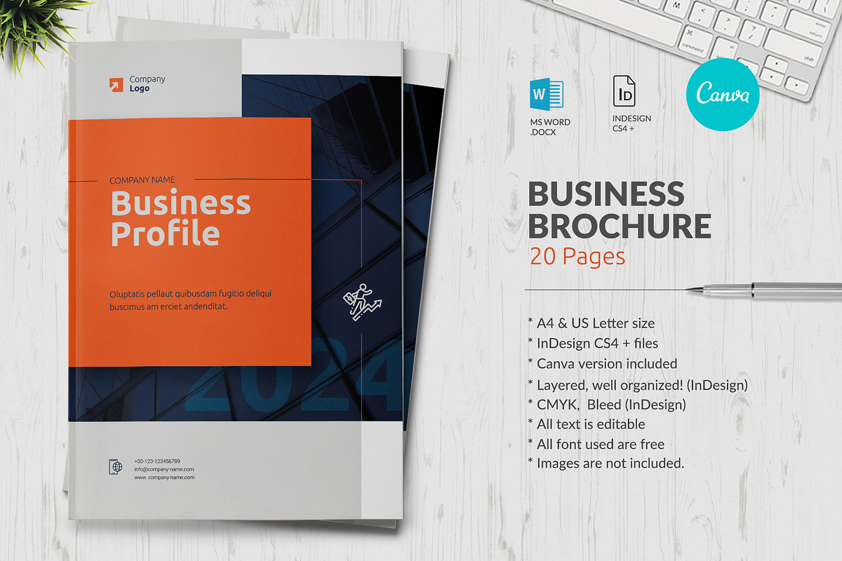 Canva Business Brochure Template, a Marketing Template by Sabin (Photo 1 of 5)
