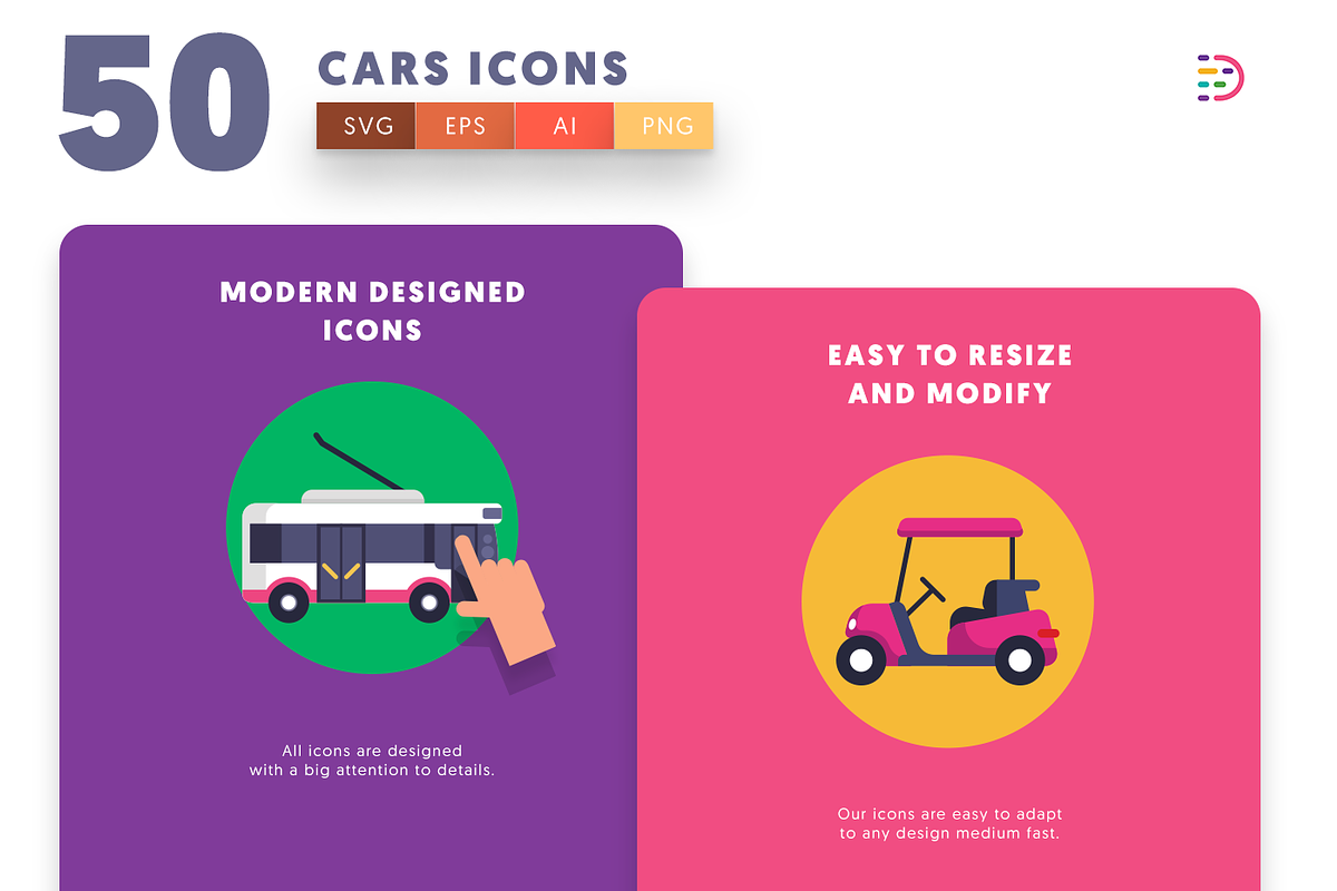 50 Cars Icons, an Icon by Dighital (Photo 4 of 10)