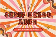 Serif Retro Aden Timeless Vintage, a Sans Serif Font by adenpinkstore (Thumbnail 1 of 7)