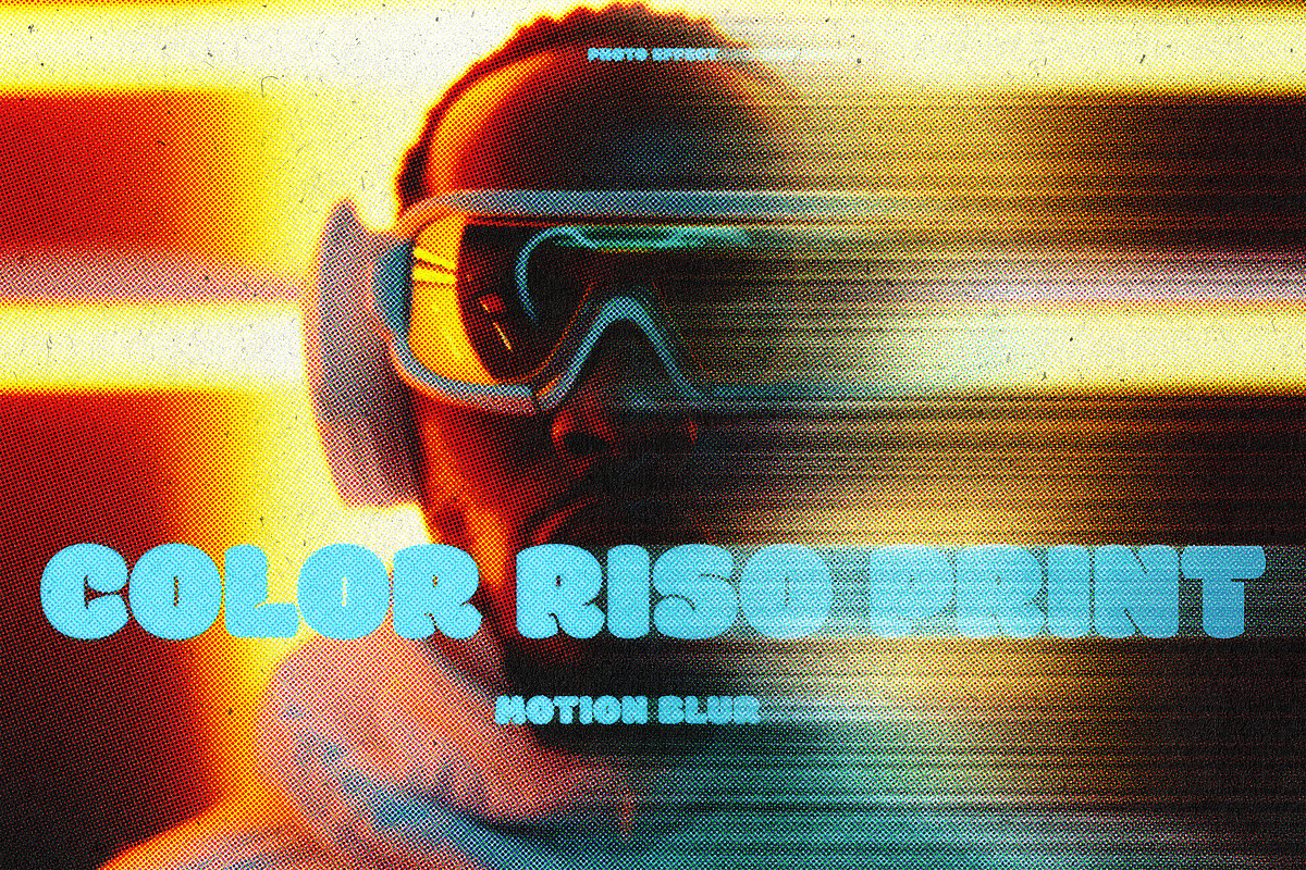 Color Riso Print Motion Blur Effect, a Layer Style Add-On by smishura (Photo 1 of 3)