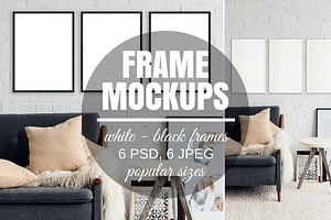 Picture Frame Set Of 3 Mockups