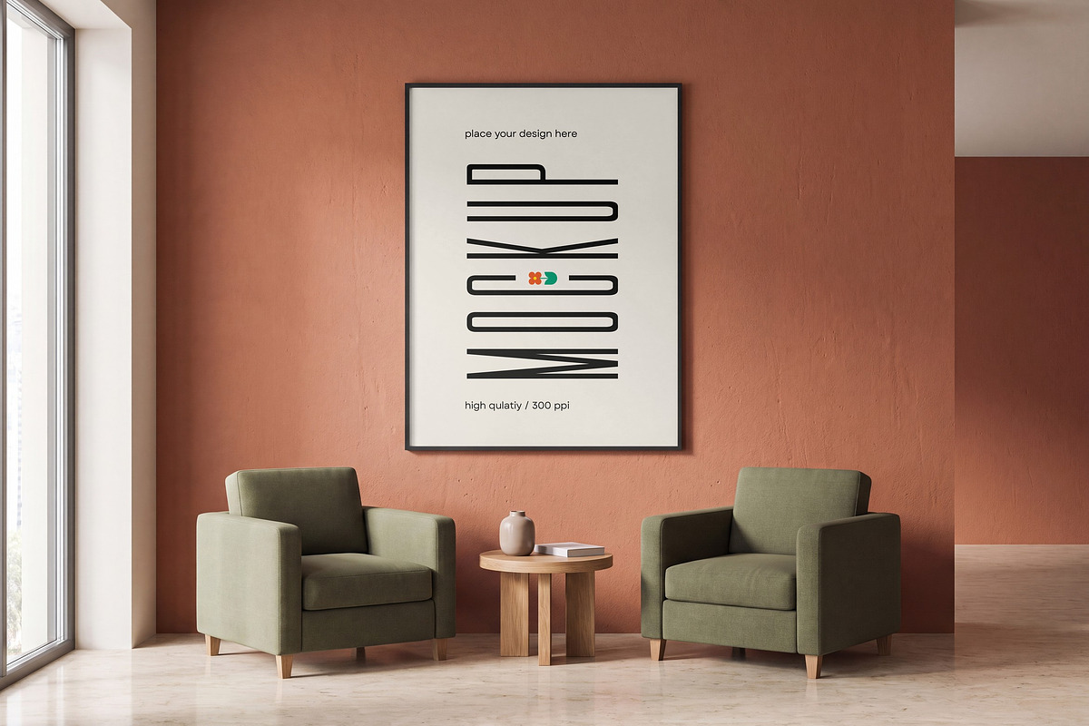 Framed Poster Interior Mockups, a Household Mockup by dpi (Photo 9 of 12)