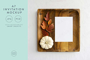 Vertical Fall Invitation Mockup, a Product Mockup by Makers Mockup Studio (Thumbnail 1 of 5)