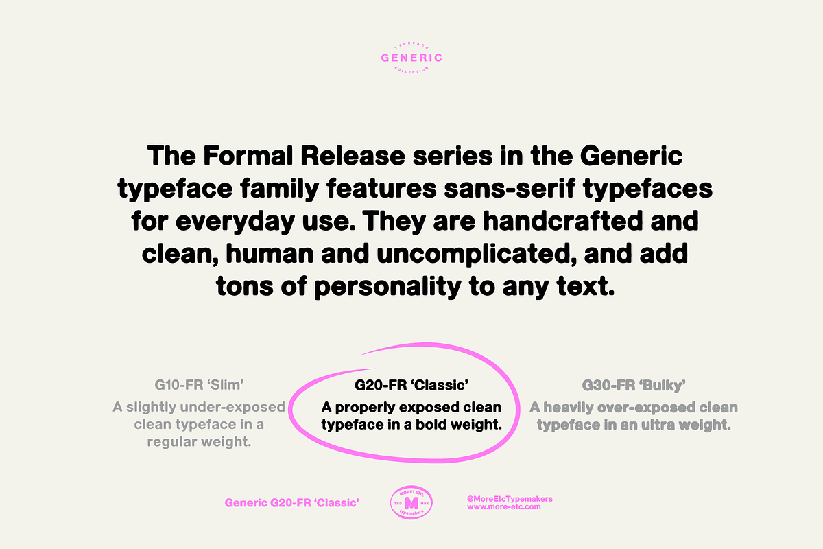 Generic G20-FR 'Classic', a Sans Serif Font by More Etc. Studios (Photo 8 of 8)
