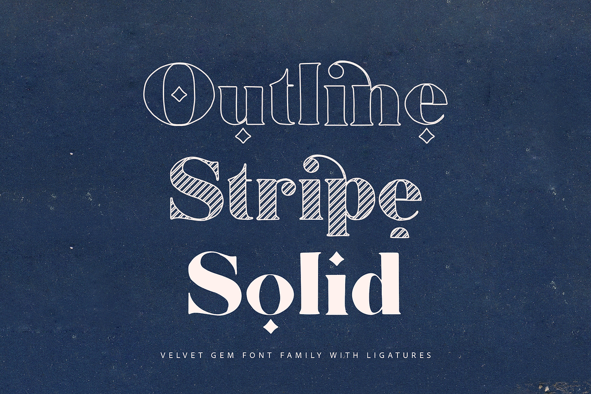 Velvet Gem Font Family, a Serif Font by gafaroff studio (Photo 1 of 15)