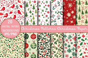 Christmas Patterns Christmas Paper, a Pattern Graphic by DreamCafeArt