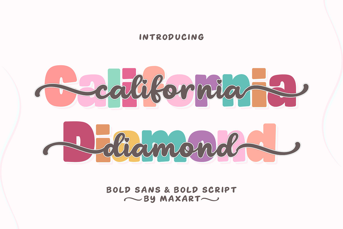 California Diamond Duo font, a Sans Serif Font by MaxArt Foundry (Photo 1 of 9)