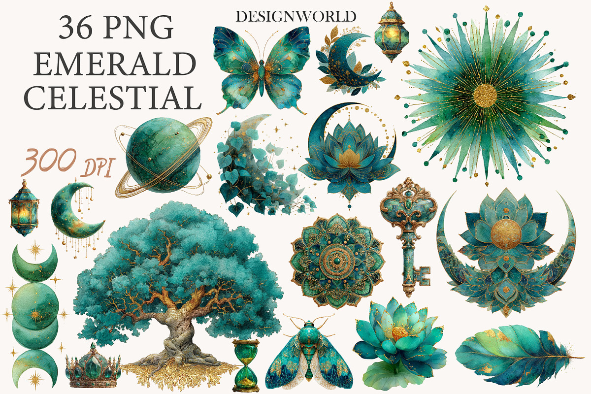 Emerald Celestial Collection, an Illustration by Designworld (Photo 1 of 10)