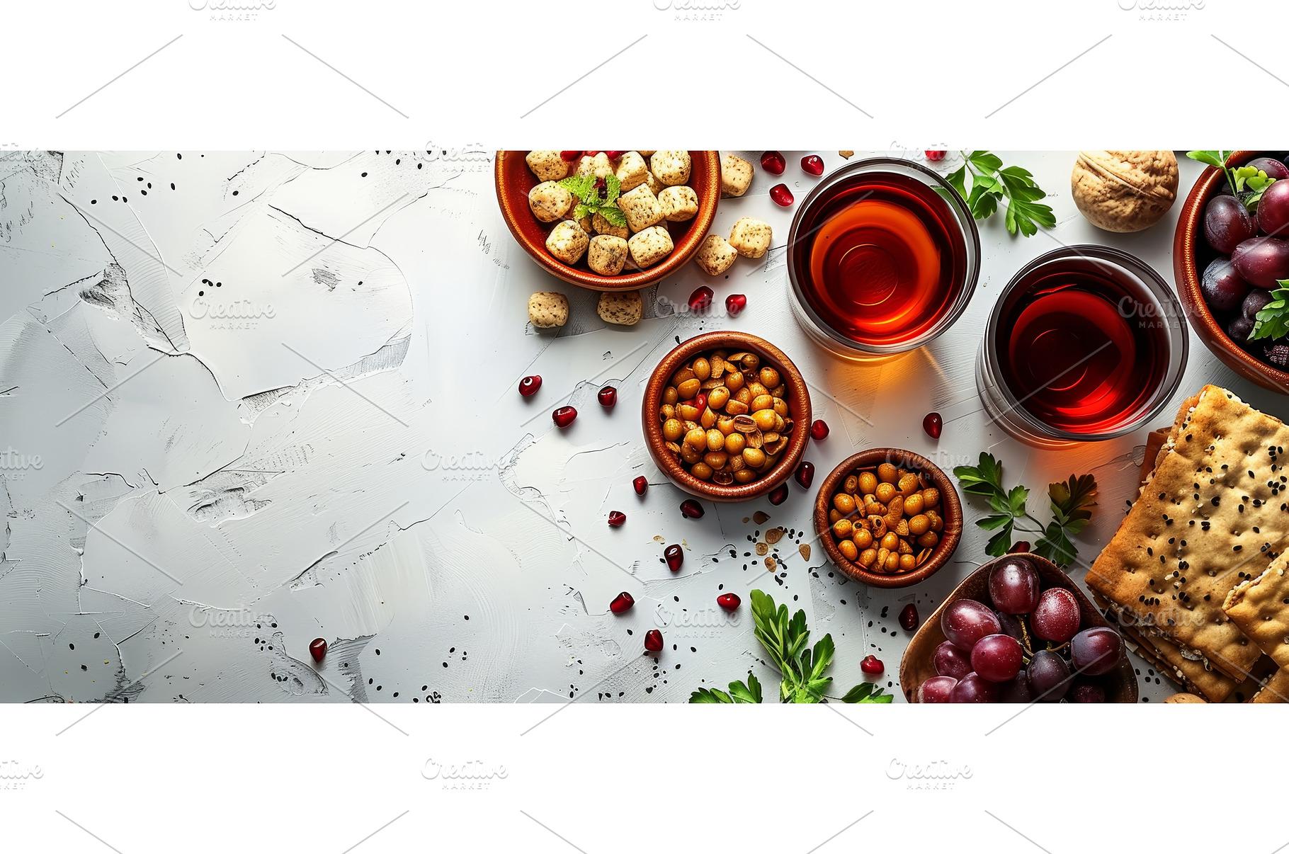 Passover banner design on white, a Food & Drink Photo by ZinetroN