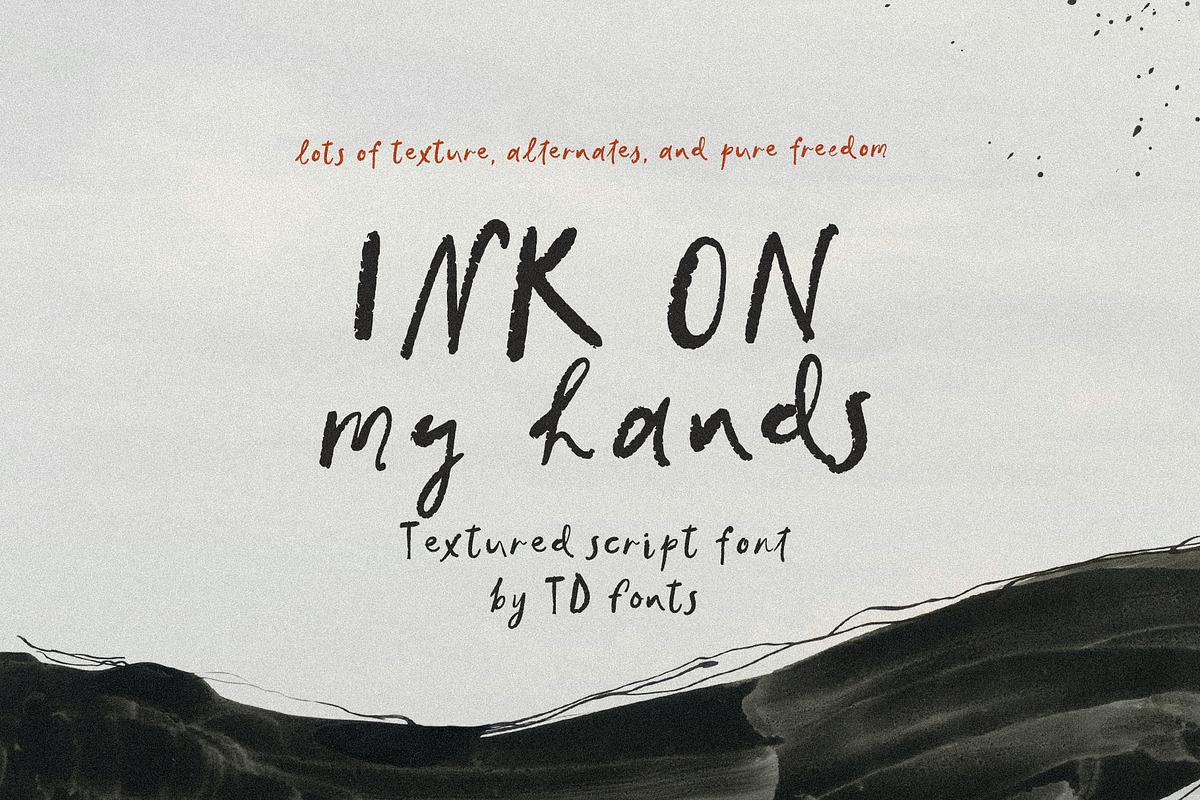 Ink on my hands script font messy, a Script Font by TD fonts (Photo 1 of 10)