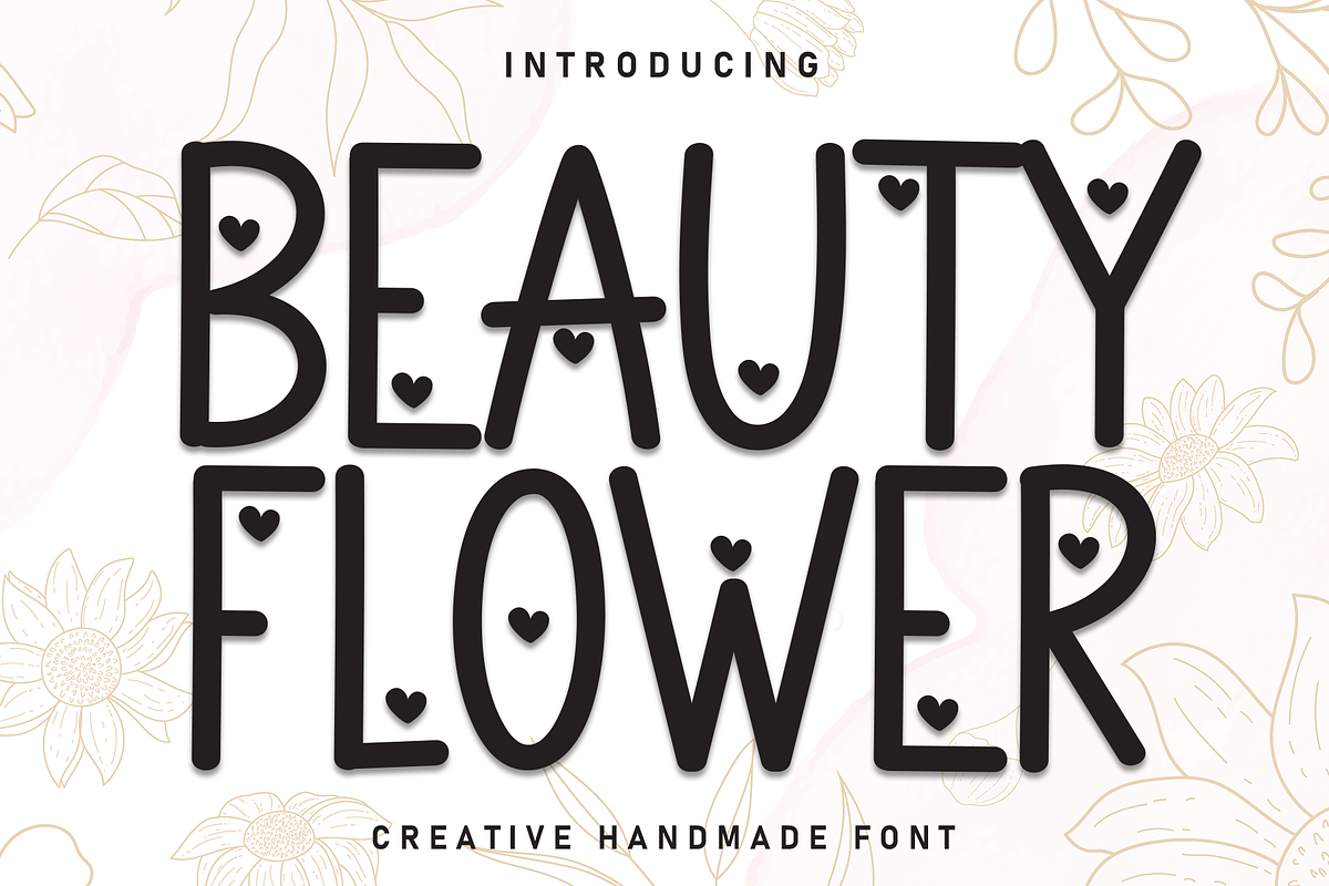 Beauty Flower | Script Font, a Script Font by Scratchones (Photo 1 of 9)