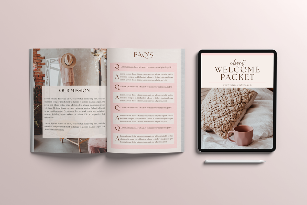 Canva Client Welcome Packet Template, a Magazine Template by Alloura Template Studio (Photo 7 of 7)