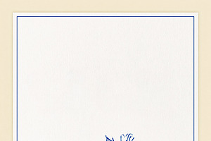 Elegant blue botanical sketch with leaves and flowers, creating, an Illustration by Studio ANNA