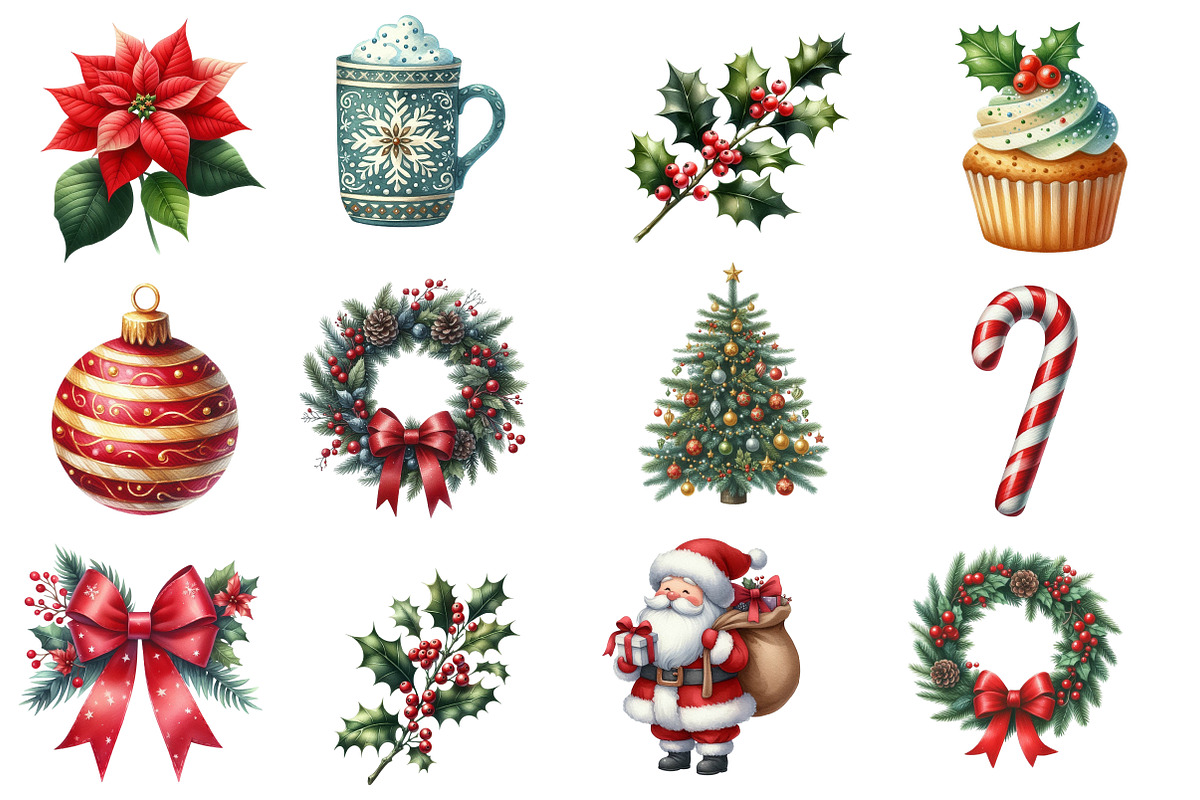 Happy Holidays Christmas Clipart, an Illustration by Designworld (Photo 2 of 5)