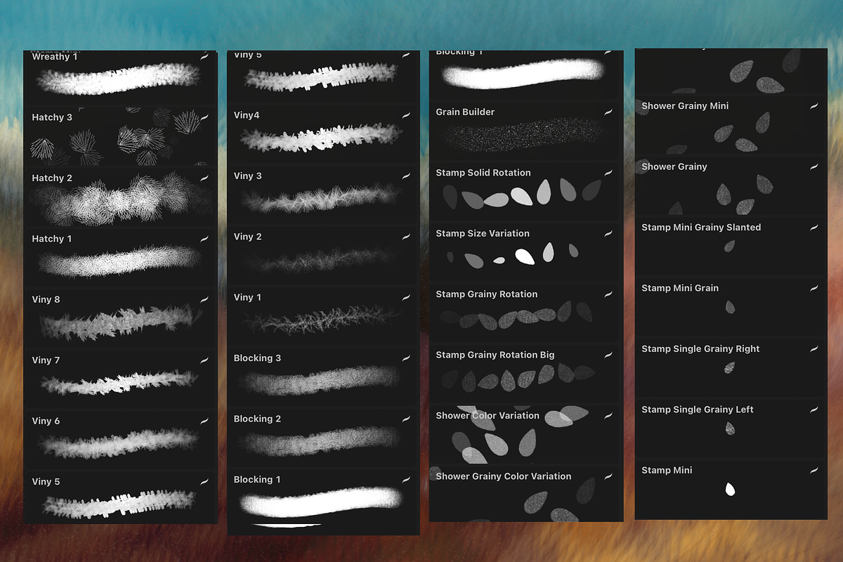 55 Foliage Procreate Brushset, a Brush Add-On by Ivanna Barriga (Photo 4 of 7)