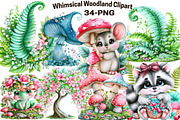 Whimsical Woodland Clipart PNG, a Seasonal Illustration by SVGArt (Thumbnail 1 of 5)