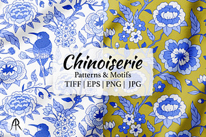 Blue Chinoiserie Patterns & Motifs