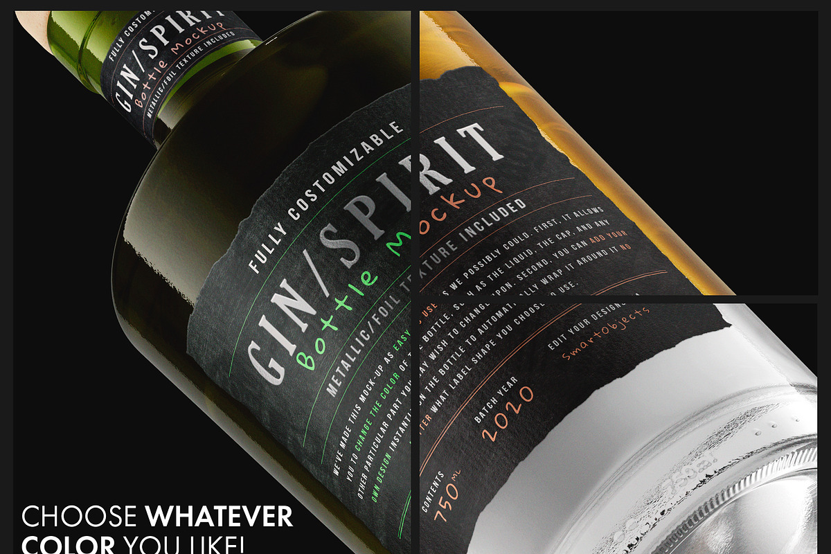 Gin/Spirit Bottle Mockup, a Product Mockup by HexenDesigns (Photo 8 of 14)