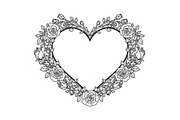 Floral Heart Frame SVG Bundle, an Illustration by Designs_River (Thumbnail 19 of 31)