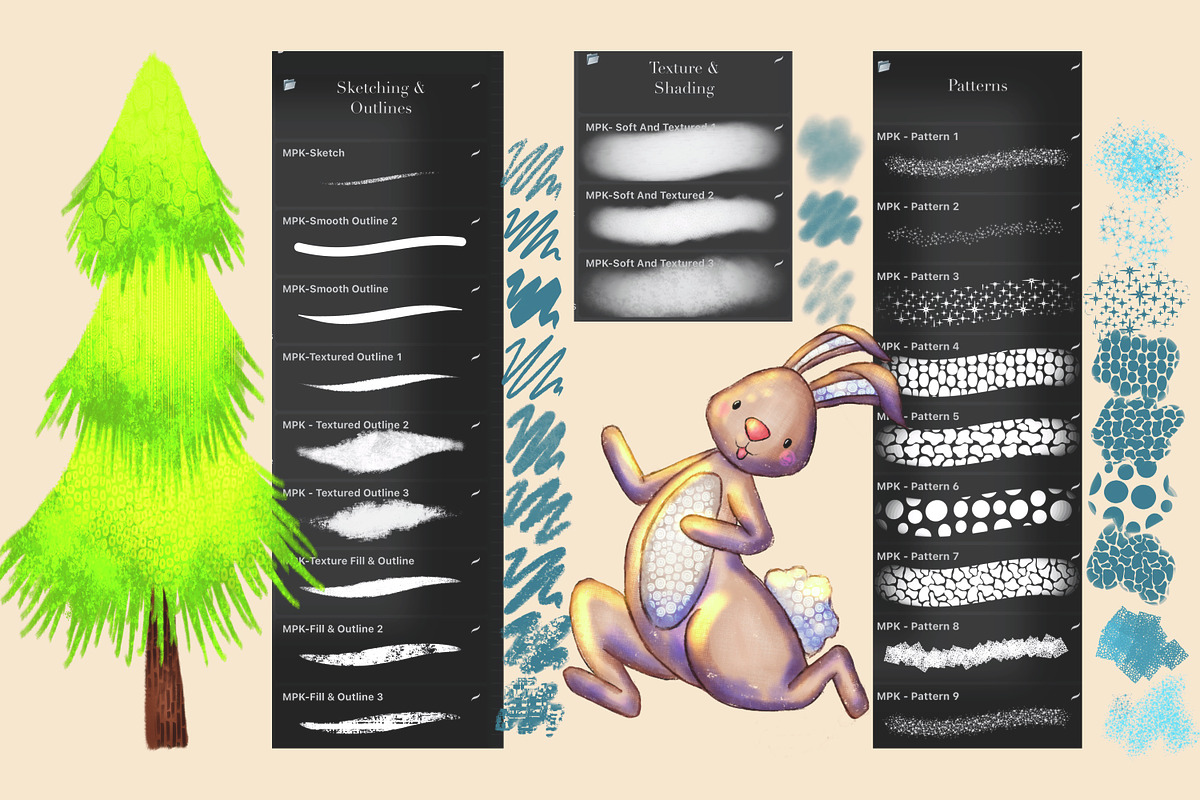Magical Textures 2-Procreate brushes, a Brush Add-On by MissPerfectKaos (Photo 2 of 6)