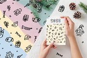 Line art Winter seamless Pattern PNG, a Seasonal Illustration by NatArt (Thumbnail 3 of 4)