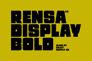 CS Rensa – Bold Sans Serif, a Sans Serif Font by Craft Supply Co.