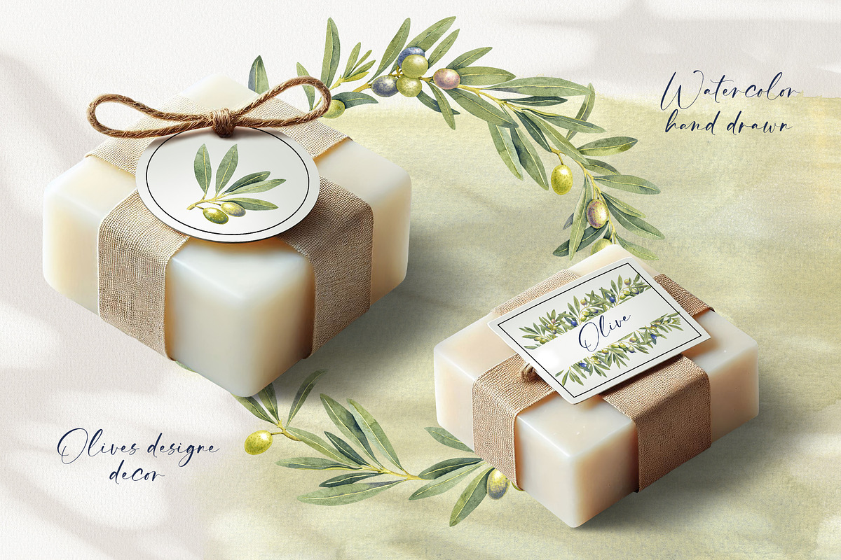 Olive Branches Watercolor Clipart, a Food Illustration by YarovaArt (Photo 20 of 28)